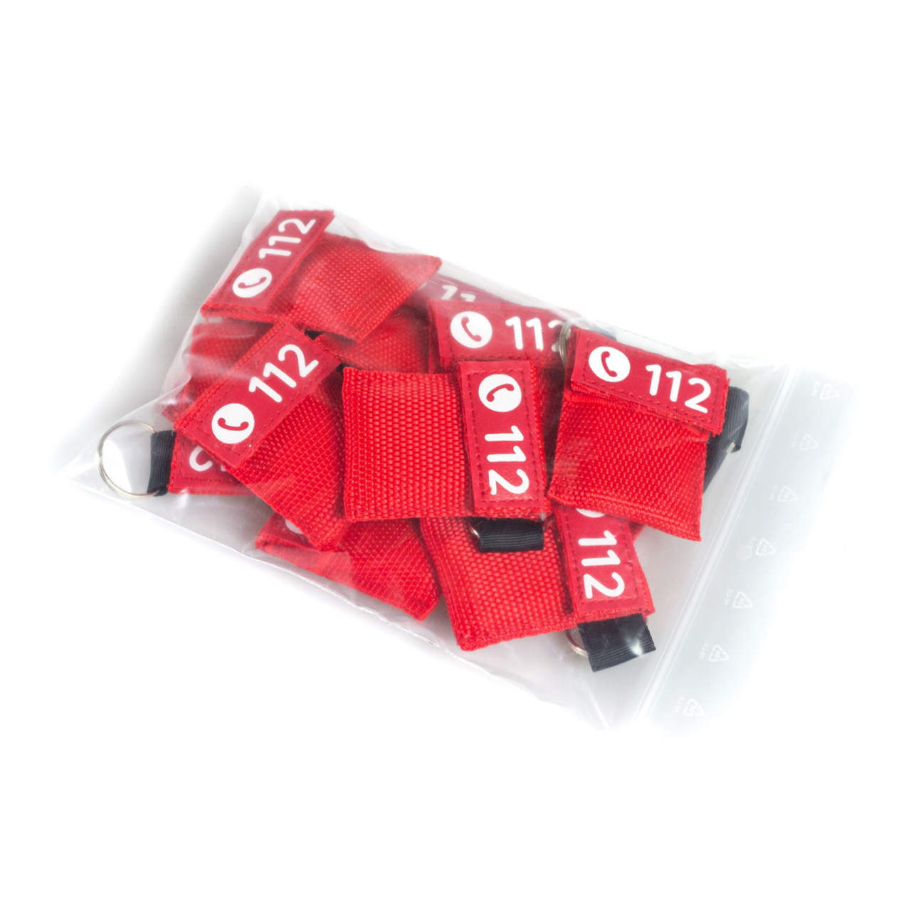 12x Beatmungsmaske Schlüsselanhänger DIN 13154, rot oder schwarz, FLEXEO, CPR Maske, Mund zu Mund Beatmungsschutz, Beatmungstuch, Reanimationsschutz