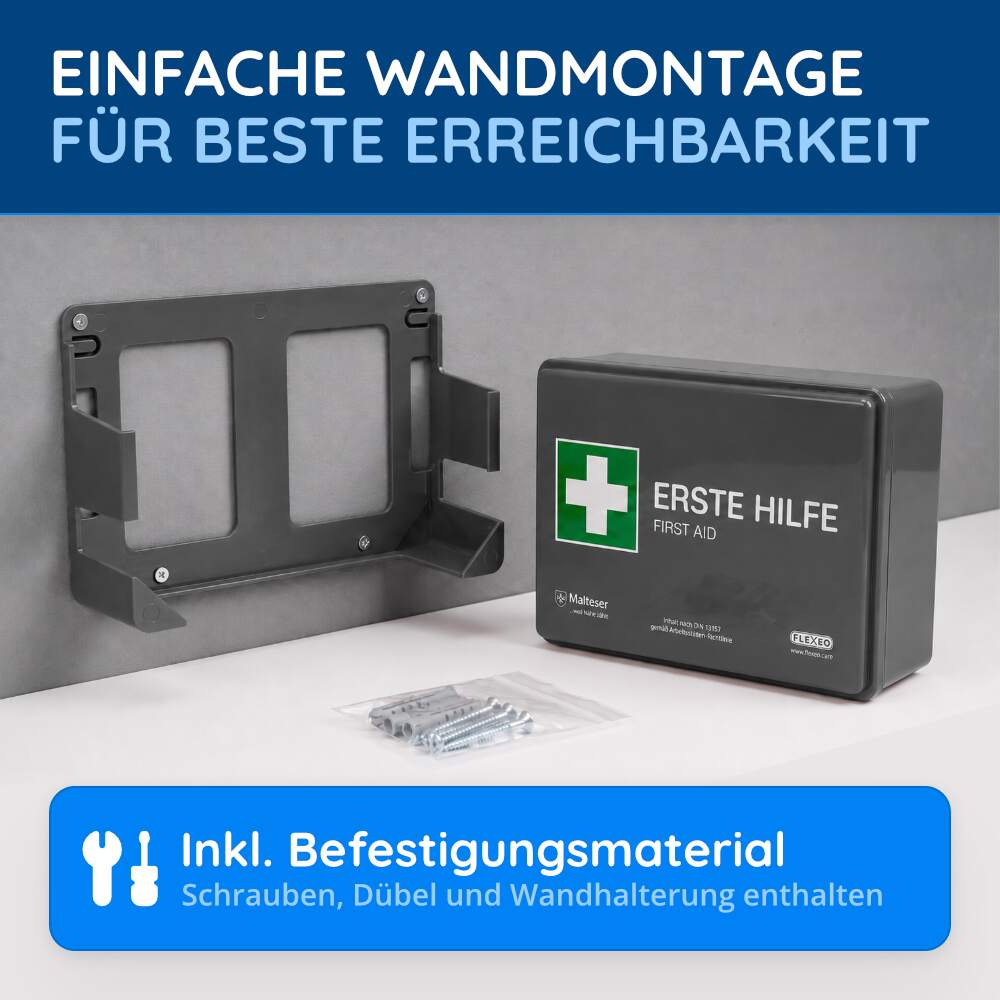 Betriebsverbandkasten DIN 13157, grau – Bild 4