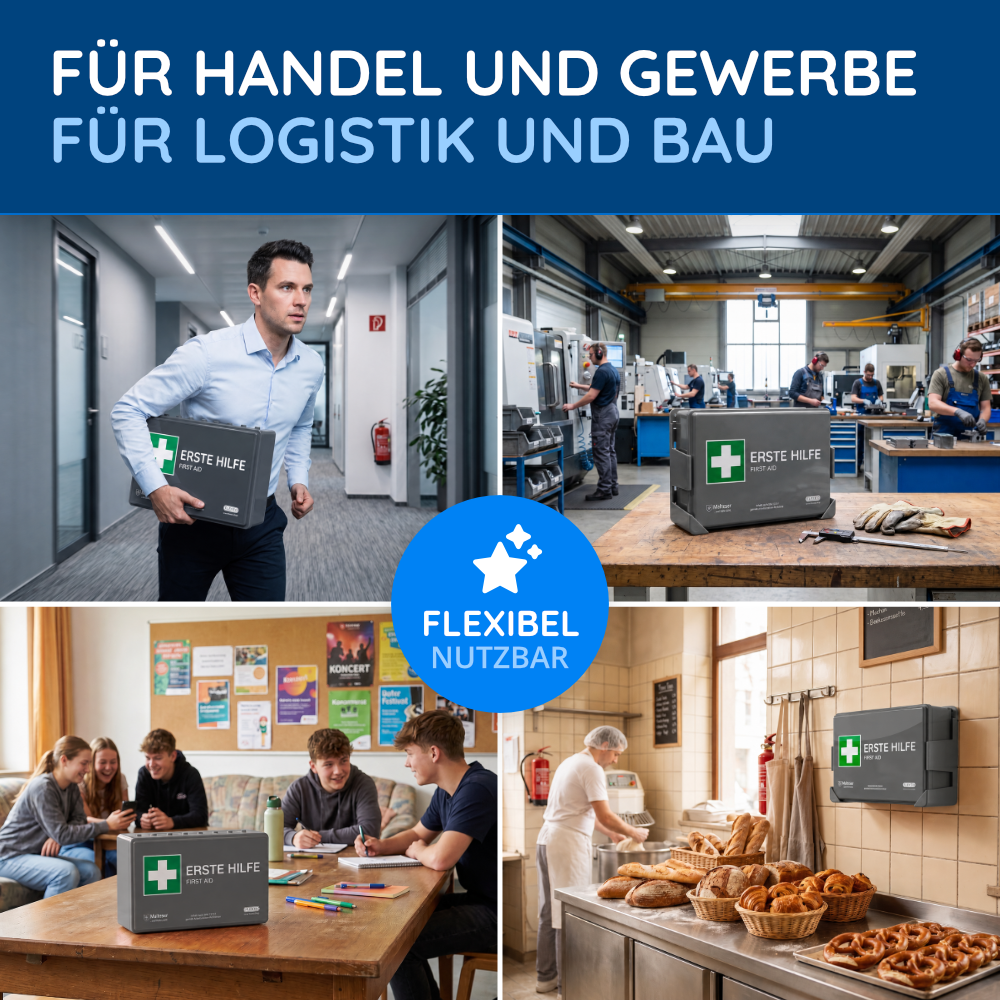 Betriebsverbandkasten DIN 13157, grau – Bild 9
