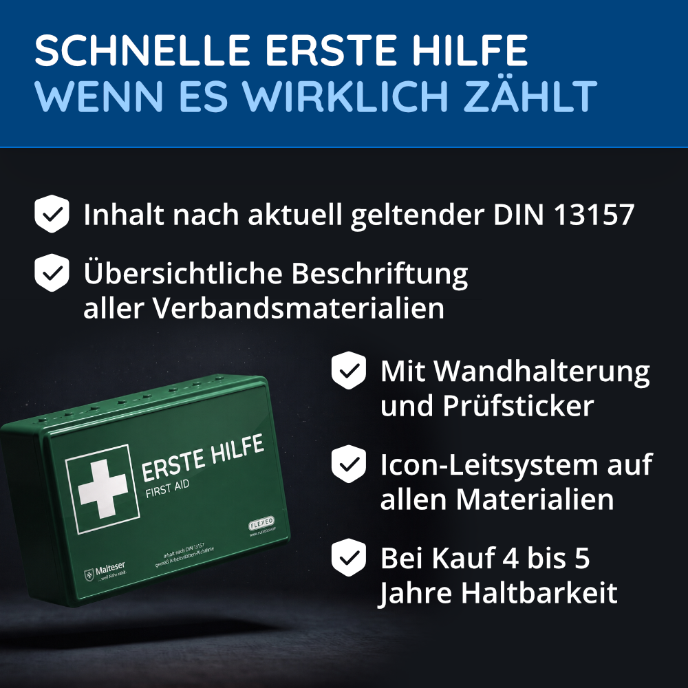 Betriebsverbandkasten DIN 13157, grün – Bild 2