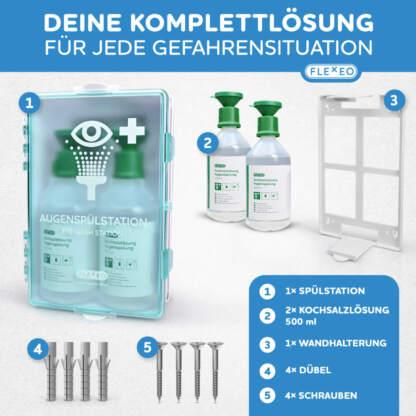 Betriebsverbandkasten DIN 13157, inkl. WERO SmartBox und FLEXEO Augenspülstation – Bild 4