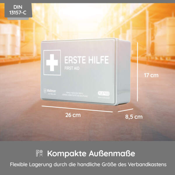 Betriebsverbandkasten DIN 13157 mit Wandhalterung – Bild 9