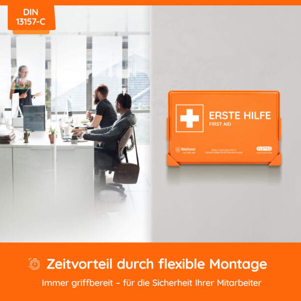 Betriebsverbandkasten DIN 13157 mit Wandhalterung – Bild 17
