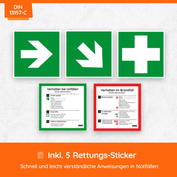 Betriebsverbandkasten Orange, DIN 13157, Komplettpaket Basic Plus – Bild 5
