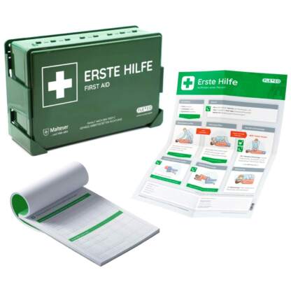 Betriebsverbandkasten Grün, DIN 13157, Komplettpaket Basic Plus