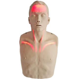 Puppe für Reanimationsübungen mit roten LEDs Vorderansicht