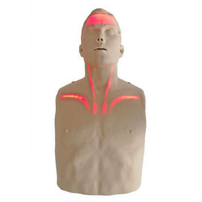 Puppe für Reanimationsübungen mit roten LEDs Vorderansicht