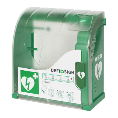 grüner AED Außenkasten ohne Inhalt