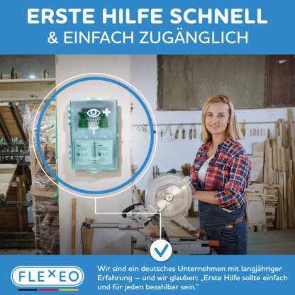 Erste-Hilfe-Koffer DIN 13157, inkl. FLEXEO Augenspülstation – Bild 4