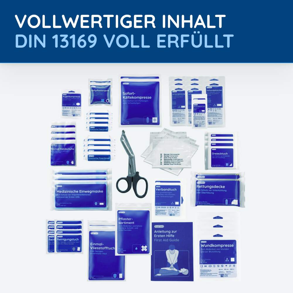 Erste-Hilfe-Koffer DIN 13169, orange, mit Wandhalterung – Bild 7