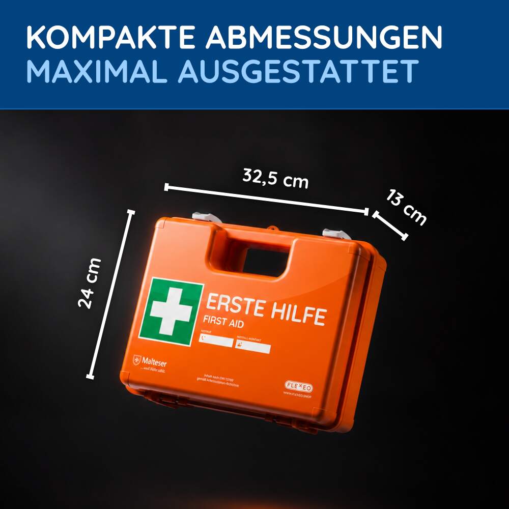 Erste-Hilfe-Koffer DIN 13169, orange, mit Wandhalterung – Bild 5