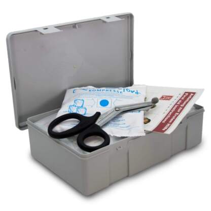 Betriebsverbandkasten Grau, DIN 13157, Komplettpaket Basic, (Sonderpreis wegen verkürztem MHD) – Bild 2