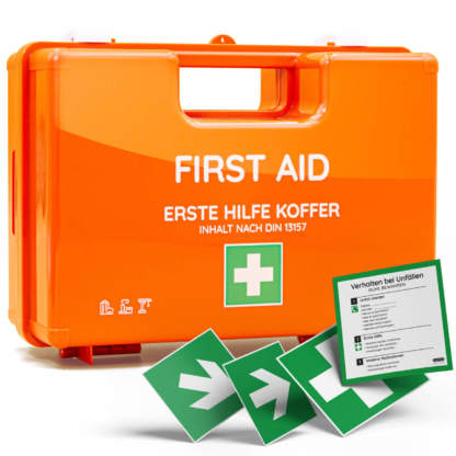 Erste-Hilfe-Koffer DIN 13157 mit Stickern