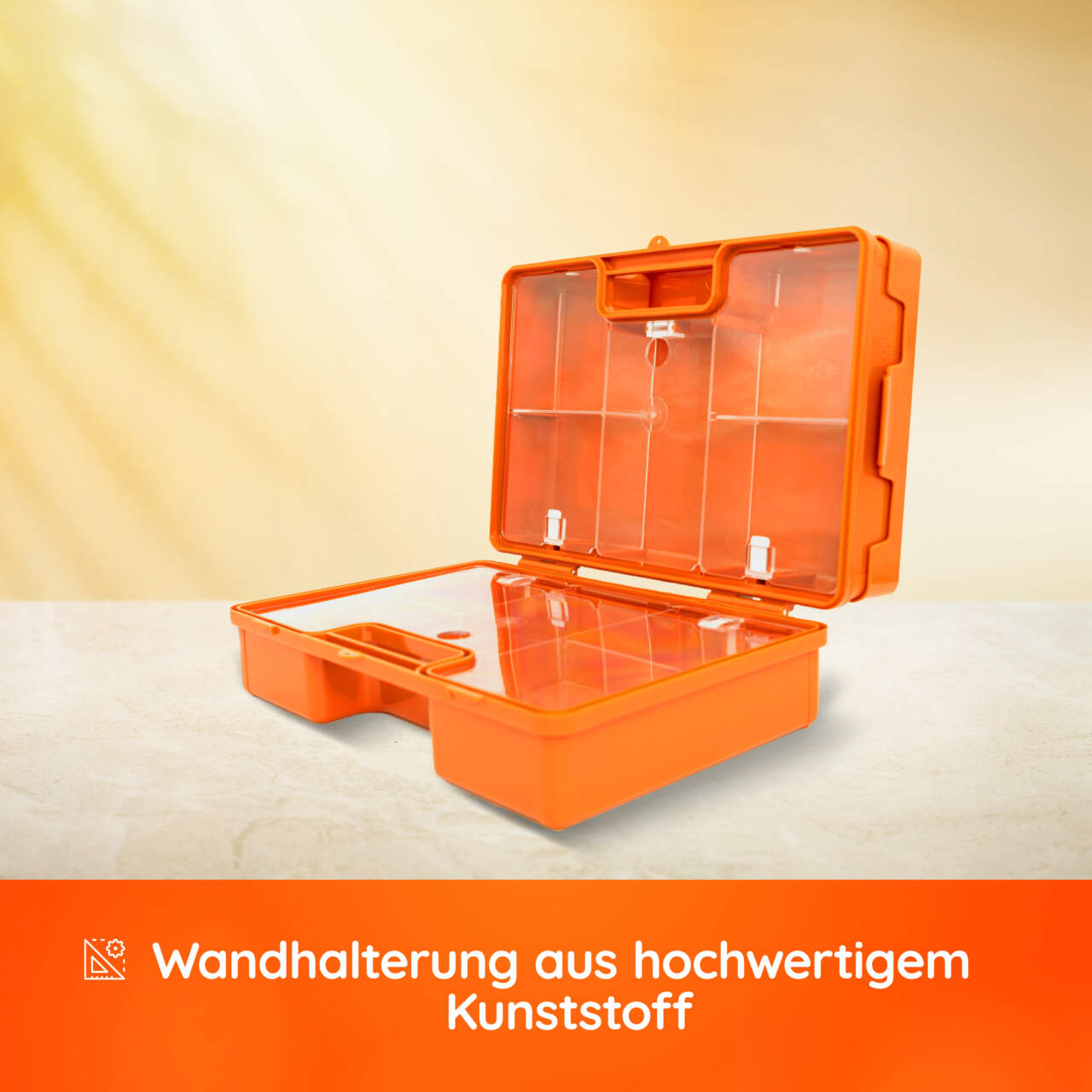 Erste-Hilfe-Koffer QUICK leer inkl. Wandhalterung – EHS-Niedersachsen