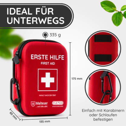 erste hilfe set zeigt die verschiedenen befestigungs optionen