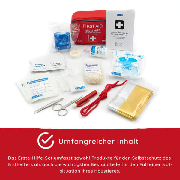 Erste-Hilfe-Set für Hunde und Katzen Inhalt