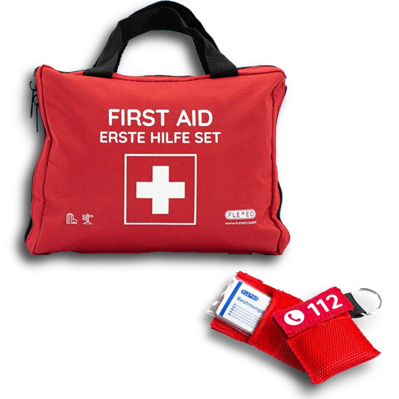 Erste-Hilfe-Tasche Discovery, 103-teilig & 2x Beatmungstücher