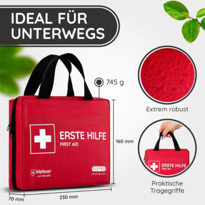 erste hilfe tasche ideal für unterwegs