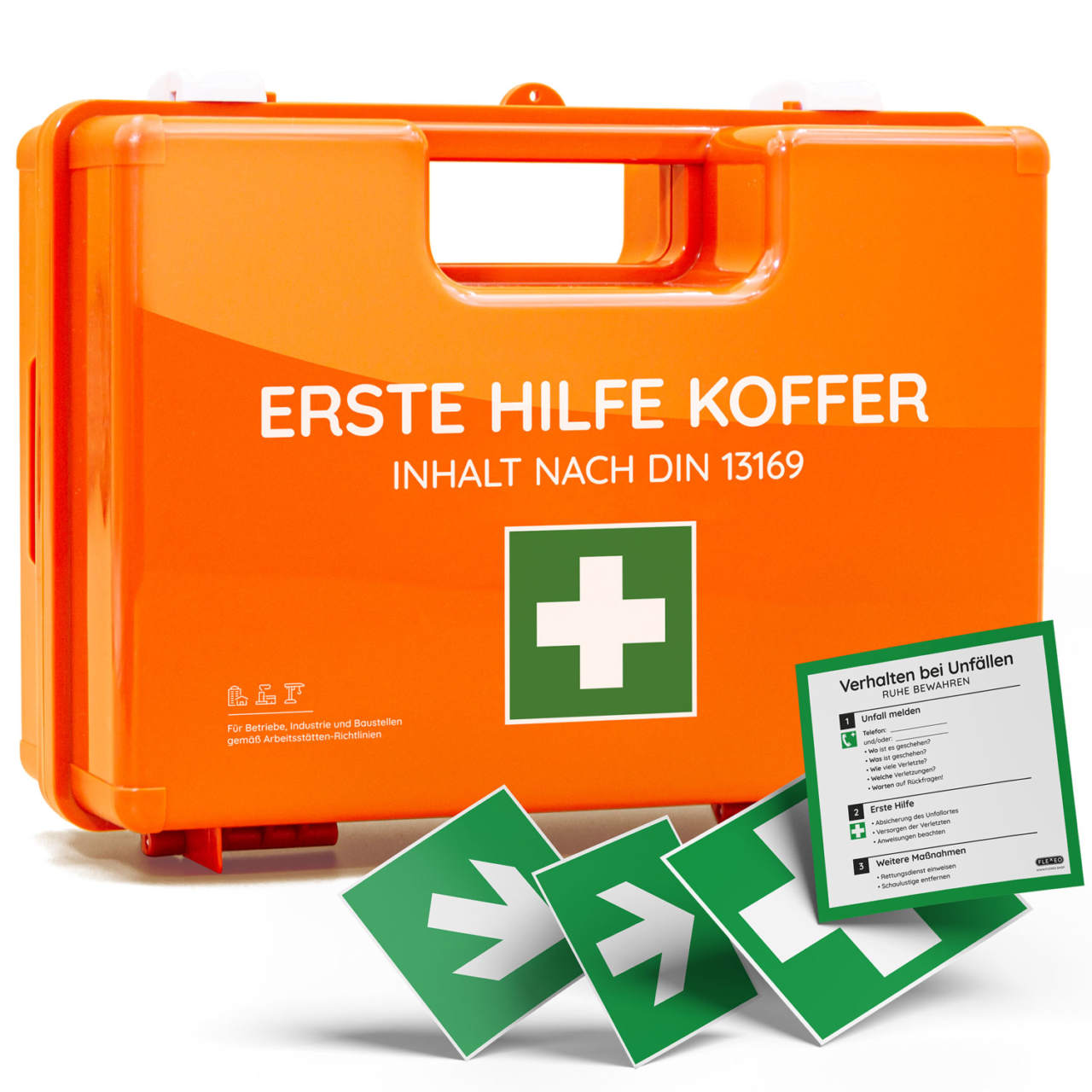 Erste-Hilfe-Koffer DUO Kinder + Erwachsene, orange, 43 x 15 x 33,5