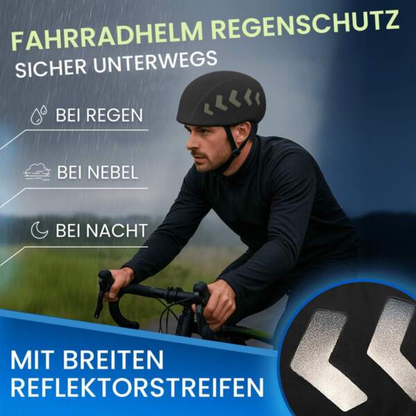 Fahrradhelm Regenschutz, reflektierend & wasserabweisend – Bild 2
