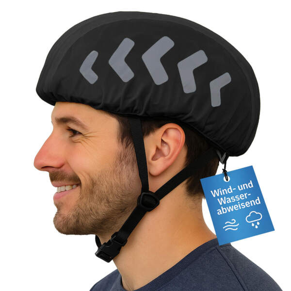 Fahrradhelm Regenschutz, reflektierend & wasserabweisend