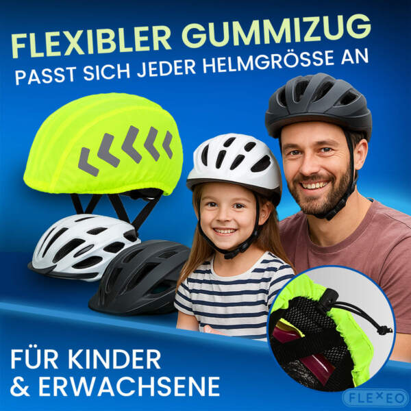 Fahrradhelm Regenschutz, reflektierend & wasserabweisend – Bild 12