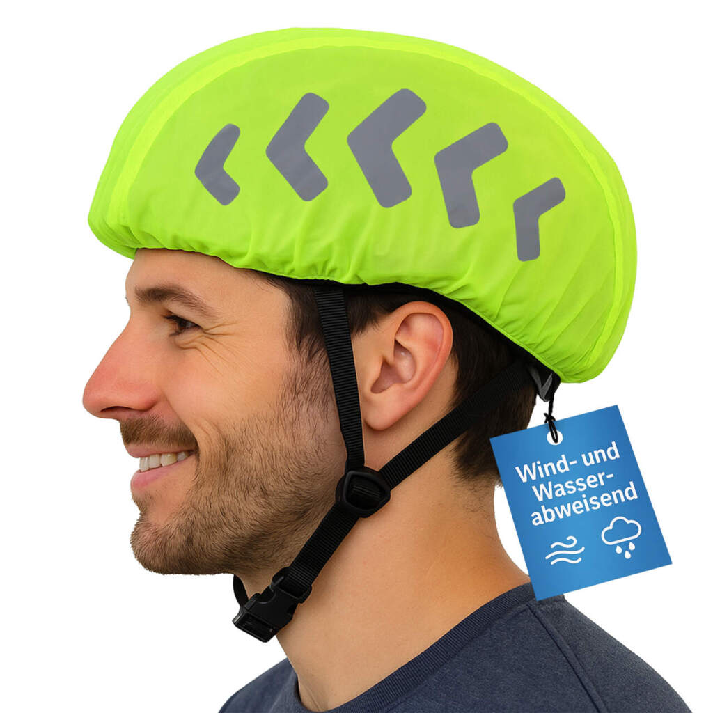 Regenschutz Fahrradhelm in gelb