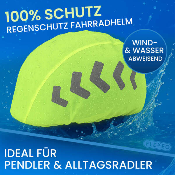 Fahrradhelm Regenschutz, reflektierend & wasserabweisend – Bild 11