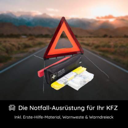 KFZ-Verbandtasche inkl. Warndreieck und Warnweste