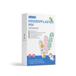 Packung mit bunten Kinderpflastern