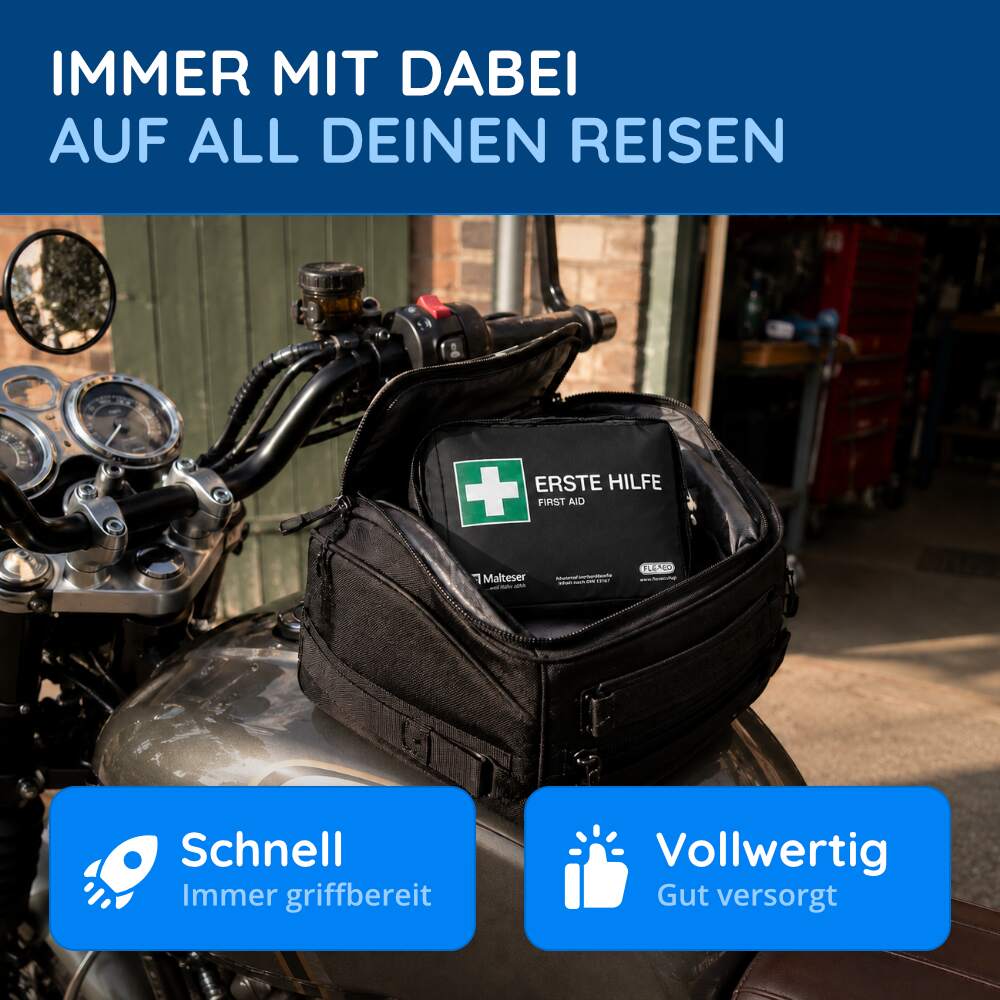 Motorrad Erste Hilfe Tasche nach DIN13167, schwarz – Bild 3