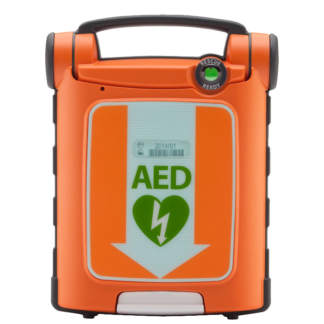 vollautomatischer Defibrillator mit Reanimationsfeedback orange