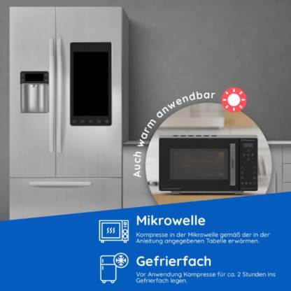Mehrfachkompresse kalt/warm im Kühlschrank oder Mikrowelle
