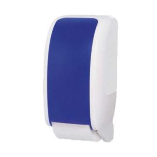 Blauer Toilettenpapierspender