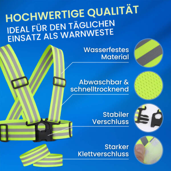 Hochwertige Reflektorweste für den täglichen Gebrauch
