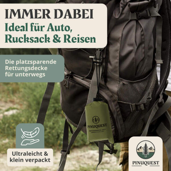 Klein und platzsparend in einem Beutel verpackt