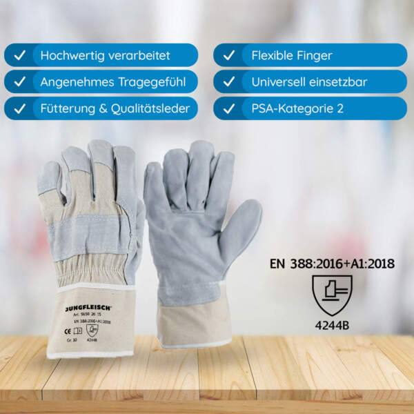 Rindkernspaltleder Handschuhe – Bild 3