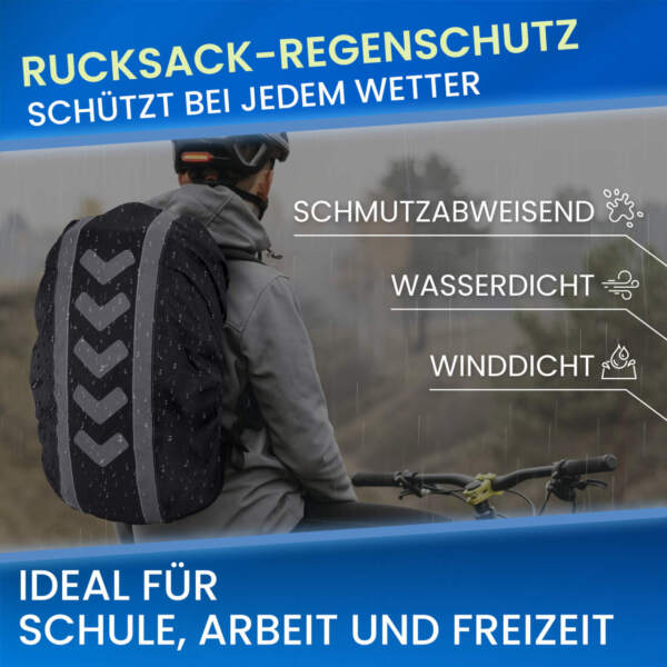 Rucksack Regenschutzhülle für 40-55 L, reflektierend – Bild 2