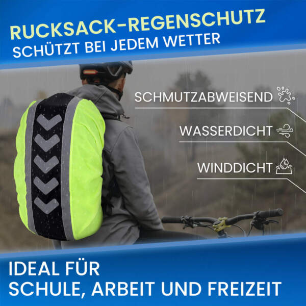 Rucksack Regenschutzhülle für 40-55 L, reflektierend – Bild 16
