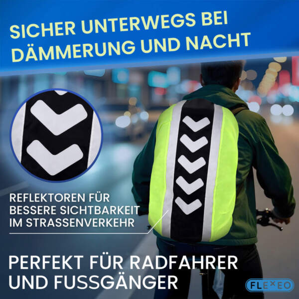 Rucksack Regenschutzhülle für 40-55 L, reflektierend – Bild 17
