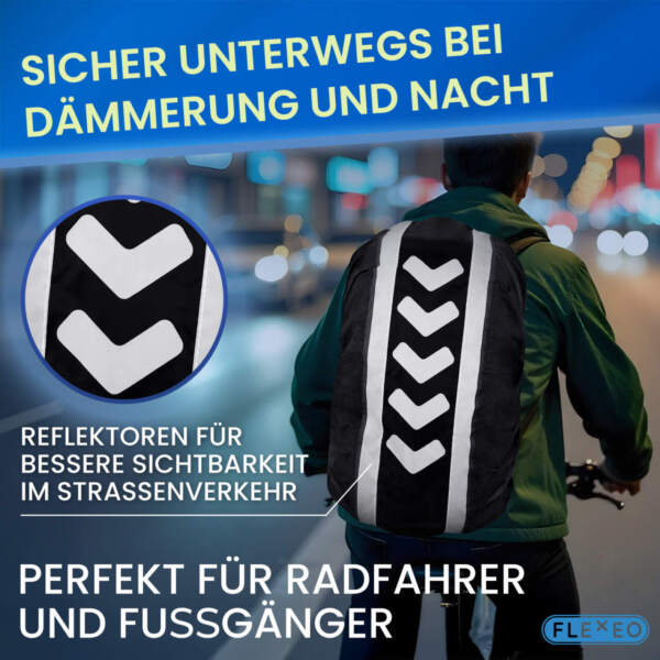 Rucksack Regenschutzhülle für 40-55 L, reflektierend – Bild 3