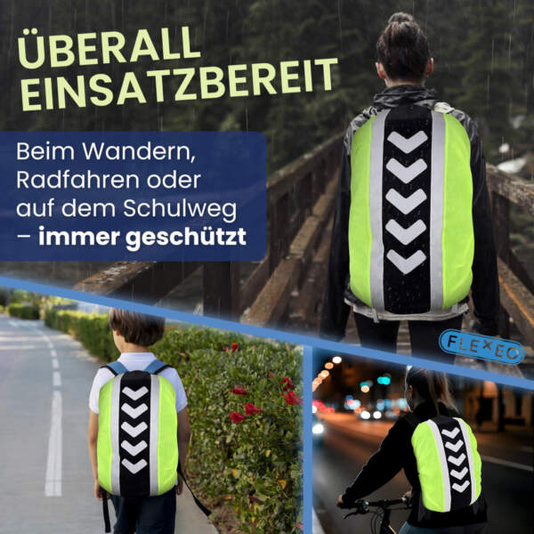 Rucksack Regenschutzhülle für 40-55 L, reflektierend – Bild 21