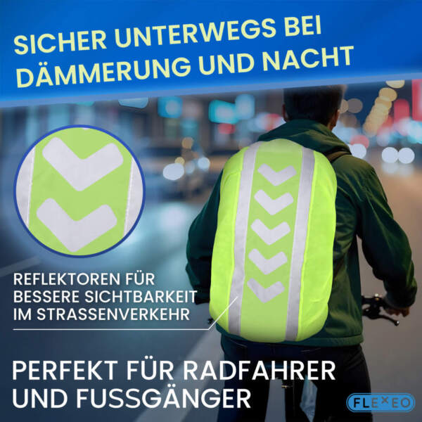Rucksack Regenschutzhülle für 40-55 L, reflektierend – Bild 10