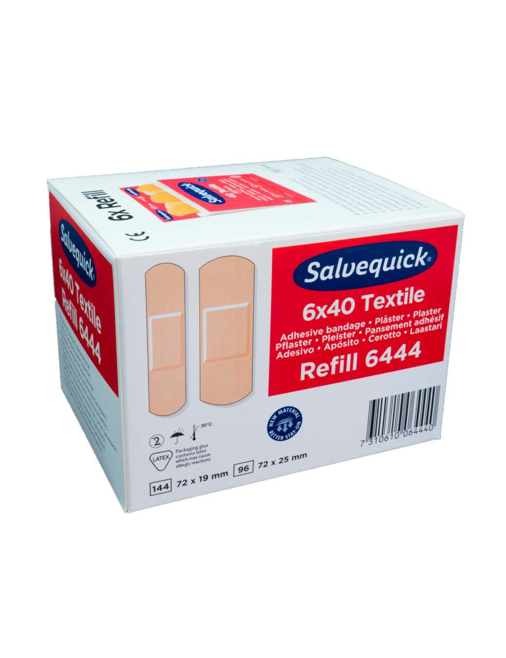 Salvequick Sofortpflaster Box 6×40 Textile REF 6444