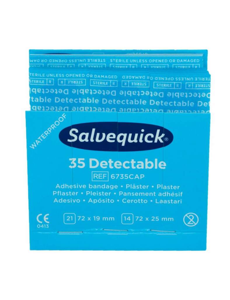 Salvequick Sofortpflaster Einsatz 35 Detectable REF 6735CAP