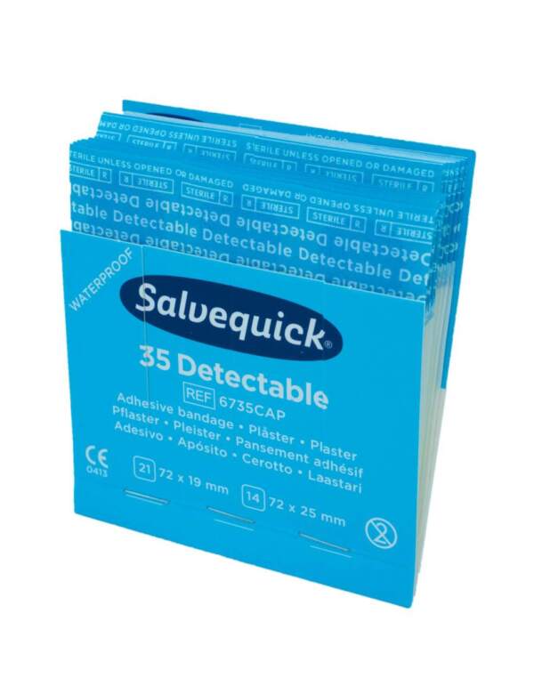 Salvequick Sofortpflaster Einsatz 35 Detectable REF 6735CAP Seitenansicht