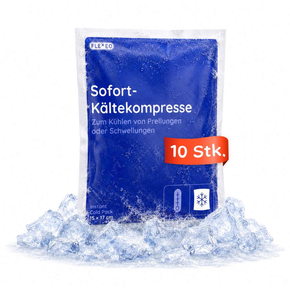 Sofort-Kältekompresse groß, 15 × 17 cm, 10 Stück