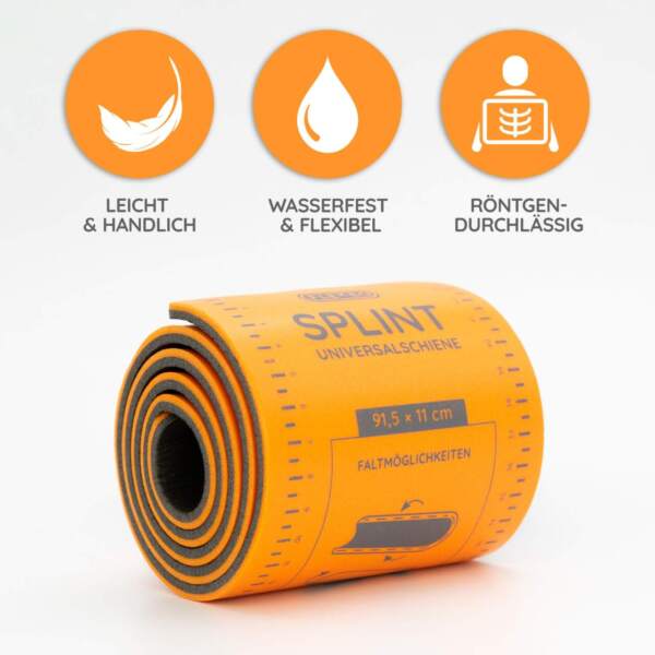 Splint-Schiene (gerollt), 91,4x11 cm, Immobilisationsschienen zur Fixierung und Ruhigstellung – Bild 3