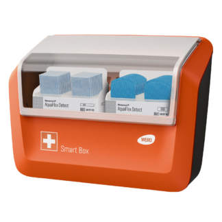 WERO Smart Box® Pflasterspender gefüllt mit AquaFlex Detect Pflasterstrips & Fingerpflaster