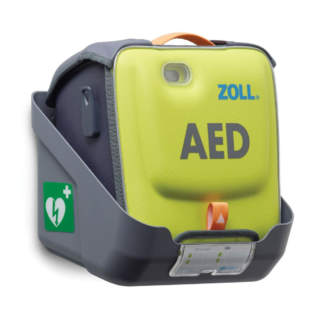 Seitenansicht Wandhalter für ZOLL AED 3 aus Kunststoff